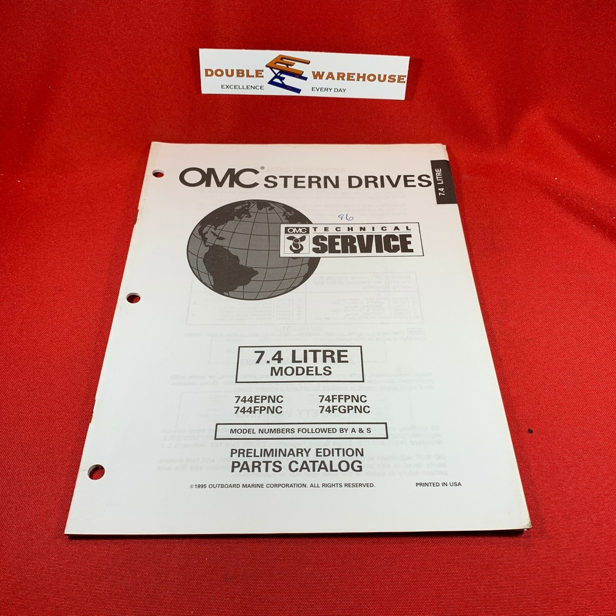 1995 OMC Stern Drives 7.4 Litre Models Parts Catalog | eBay