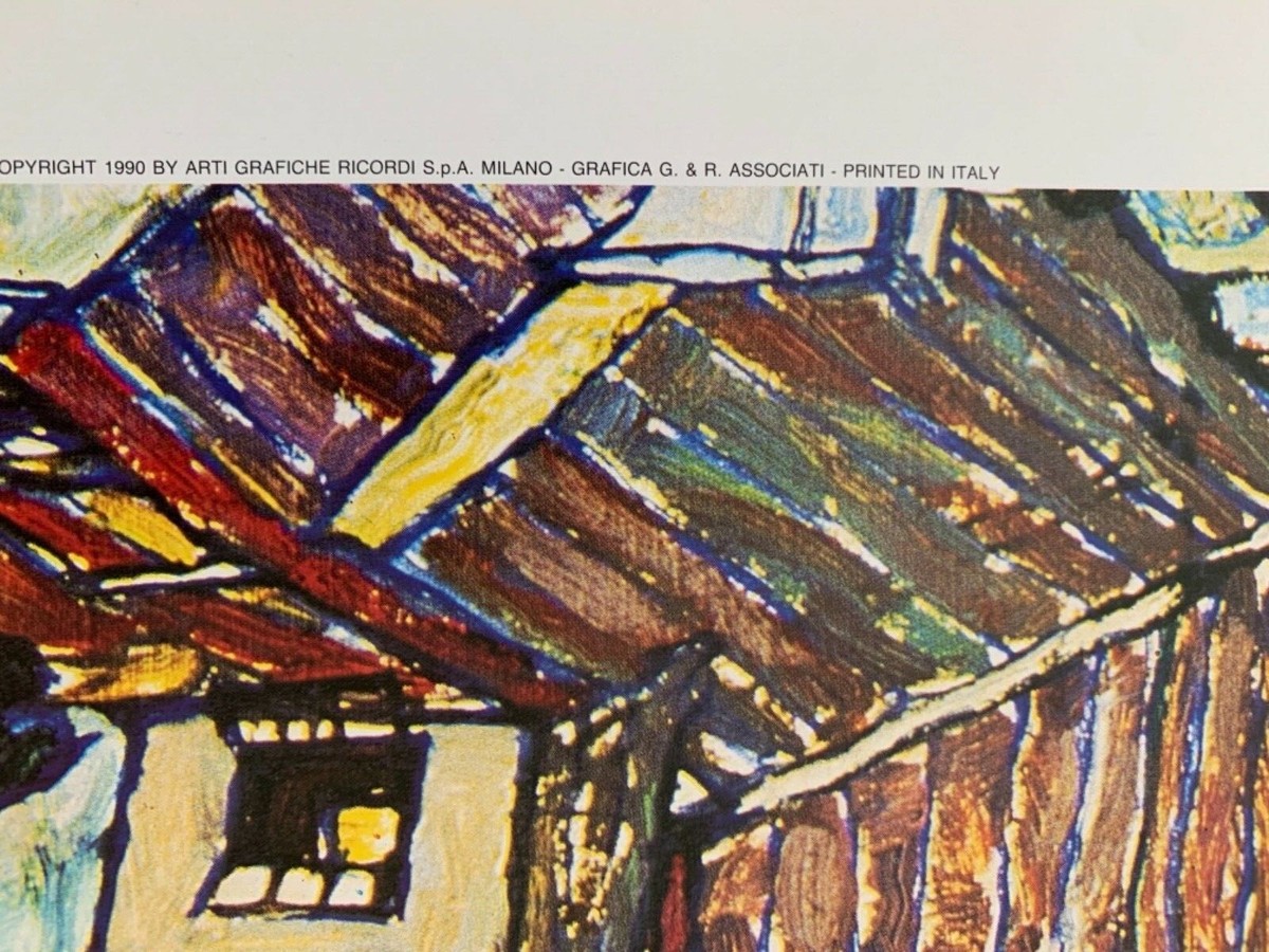 EGON SCHIELE,' SUMMER LANDSCAPE,1917' AUTHENTIC 1990 ART