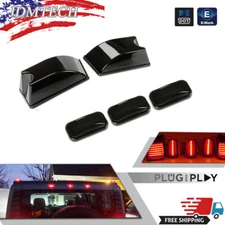 For Hummer H2 / SUT SUV 2003-2009 Smoked Red LED Top Roof Cab Marker Lights Set