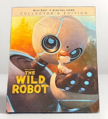THE WILD ROBOT: COLLECTOR'S EDITION Bluray+Digital w/SLIPCOVER (NEW)