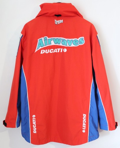 AIRWAVES DUCATI VINTAGE RACING JACKET DREAD ORANGE MEN'S L EMBROIDERED HOOD TOP - Bild 2 von 20