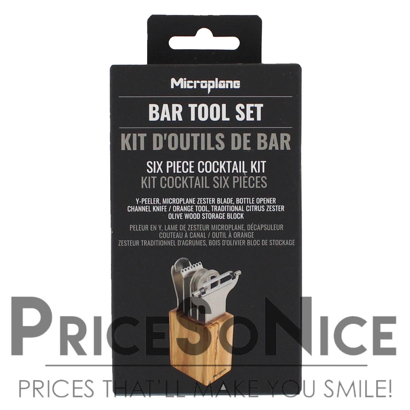 Microplane Bar Tools 6 Piece Cocktail Set, Olivewood, MSRP $110
Opens in a new window or tab