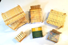 6 VINTAGE HANDMADE WOOD DOLL FURNITURE items-made by my then 9-yr. old daughter — photo 1