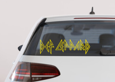 Def Leppard Car Decal Vinyl Band Logo Bumper Glossy Sticker Rock Heavy Metal