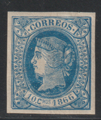 SPANIEN 4 C.MOS 1866 EX COLONIA ESPANOLA VOLLGUMMI MNH ** REF 7063