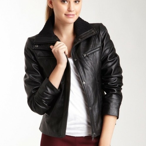 Real Lambskin Leather Motorcycle Jacket 