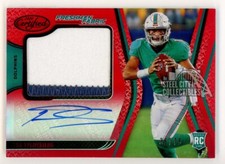 Tua Tagovailoa 2020 Panini Certified Red Rookie Patch Autograph Card 36/75