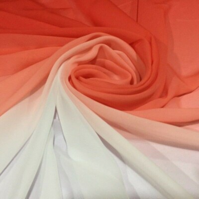 Two Tone Gradient Chiffon Fabric Stage Clothes Dress Costume DIY Craft 1M Sewing