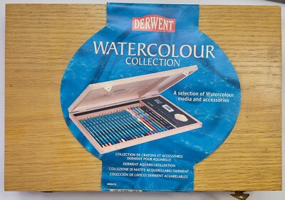 Derwent Aquarellstifte Sammlung Holzkiste