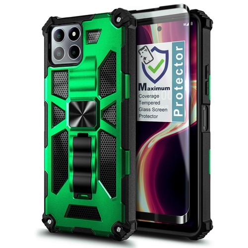 For Boost Mobile Celero 5G+ Plus 2022 Case Kickstand Cover with Tempered Glass - 第 24/27 張圖片