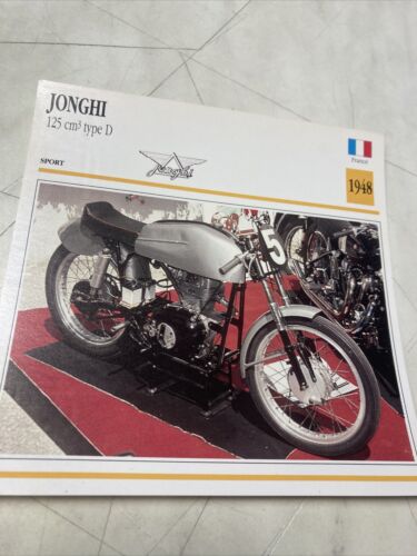 Jonghi 125 type D 1948 carte moto de collection Atlas France - Afbeelding 1 van 2