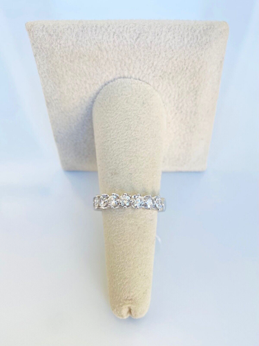 Estate 14K White Gold 1.00 CTW F VS Diamond Wedding Band Ring Size 7 - 第 2/15 張圖片