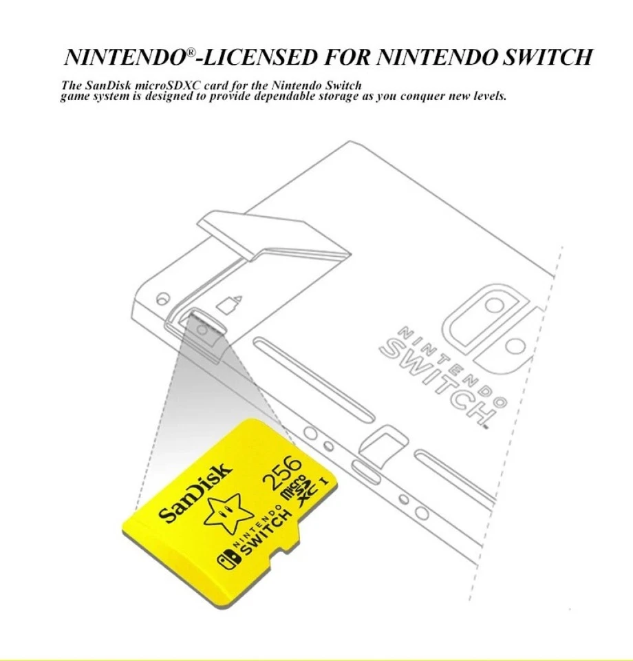 NINTENDO SWITCH SanDisk MicroSDXC 2TB MEMORIA MICRO SD SCHEDA UFFICIALE MARIO - Immagine 2 di 4