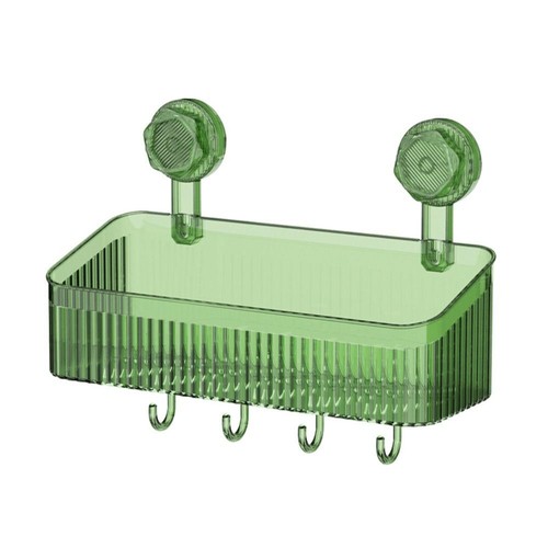 Wall Mounted Suction Cup Shelf Bathroom Shower Basket Bathroom Accessories - Picture 15 of 15