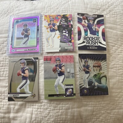 J.J. McCarthy Rookie Lot W/ Pink Rated Rookie Holo 