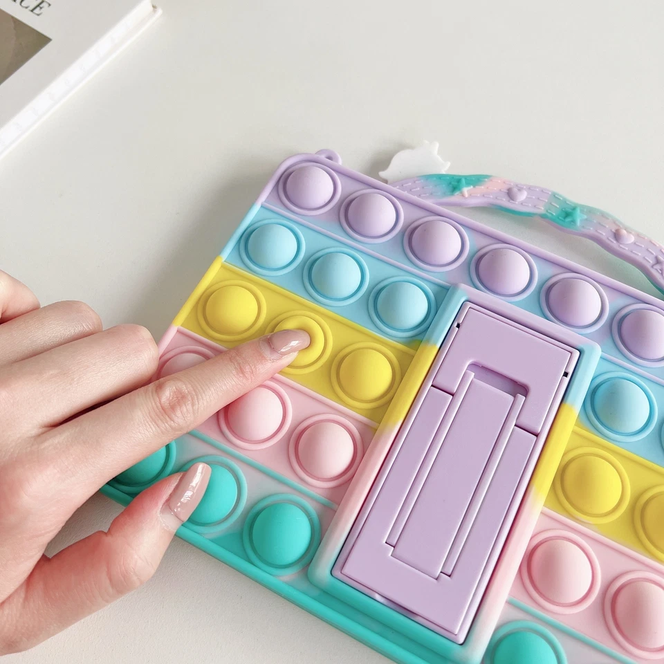 Pop Fidget Toys Push It Bubble Case Cover For iPad 5 6 8th 10.2 Air 2 Mini 4 11 - Image 3 of 4