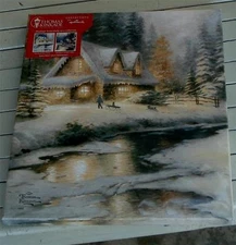 BRAND NEW IN PACKAGE Thomas Kinkade Family At Deer Creek Print, NEW