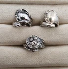 Lot of 3 Vintage Sterling Silver Spoon Rings Reed & Barton & Gorham