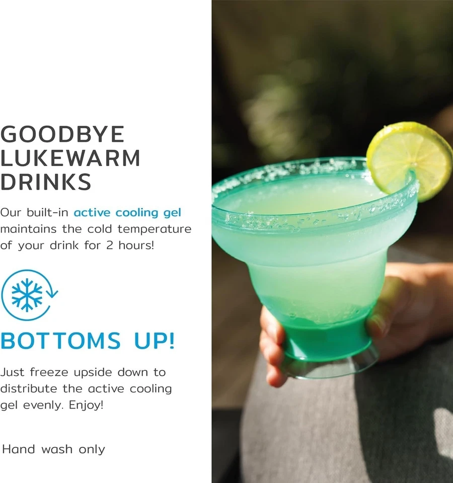 Copas de cóctel para margaritas, vasos de plástico de doble pared para margarita - Изображение 4 из 4