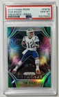 (MA6) 2019 Panini Fireworks GREEN Prizm TOM BRADY #FWTB PSA 10 GEM MINT