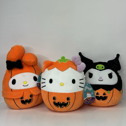 NEW Squishmallows Halloween Sanrio Hello Kitty and Friends SET of 3 Plush 8” - Picture 2 of 11