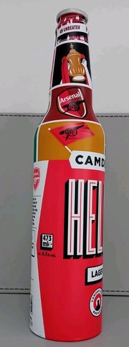 Arsenal FC Football Club. Camden Hells Lager Empty Metal Souvenir Bottle. - Picture 6 of 10