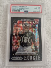 2012 PANINI PRIZM MARTIN MALDONADO FINITE BLACK 1/1 ROOKIE PSA 10 MINT WOW