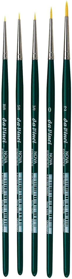 DA VINCI KÜNSTLERPINSELFABRIK DEFET GMBH da Vinci 5 Pinsel Watercolor Miniatur - Syntetik- Pinselset 5 Größen