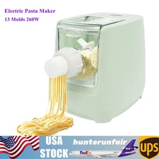 Electric Pasta Maker Automatic Noodle Making Machine with 13* Molds 260W 110V