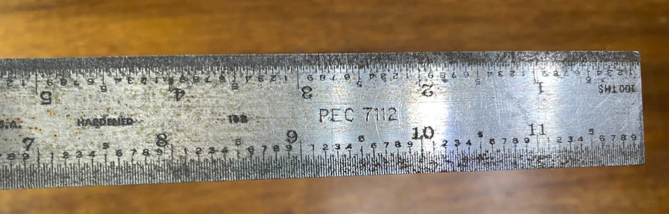 PEC 7112 12" COMBINATION SQUARE SET 4 Piece Made in the USA - Image 2 of 4