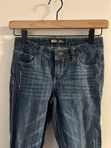 Girls Levi’s Slim Straight Jeans With Adjustable Waist Size 12 - Picture 2 of 6