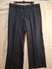 GAP The Trouser Ankle Wool Pants Women's Wide Leg Blue Size 12