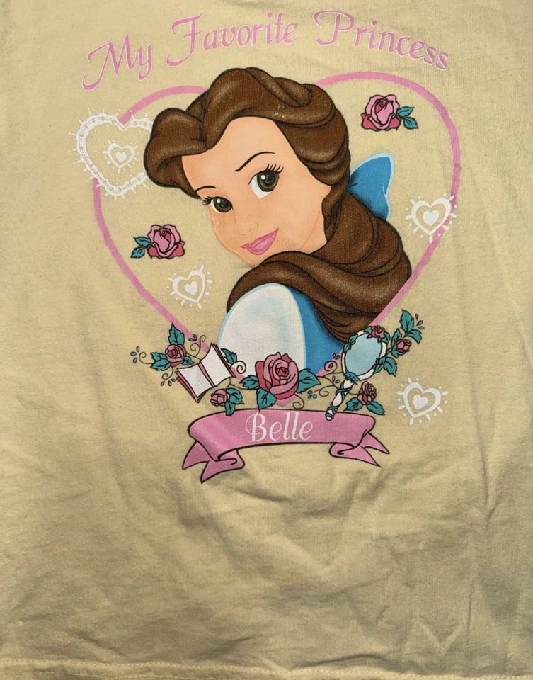 Vintage 90s Disney Store Beauty and The Beast Belle Long Sleeve  Sz Small 5/6 - Image 2 of 3