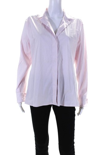 Sharis Place Womens Catherina Long Sleeve Button Up Shirt Blouse Baby Pink IT 44
