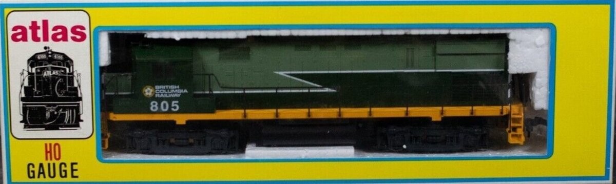 Atlas 8040 HO Alco C425 British Columbia Railway Locomotive #805 LN/Box