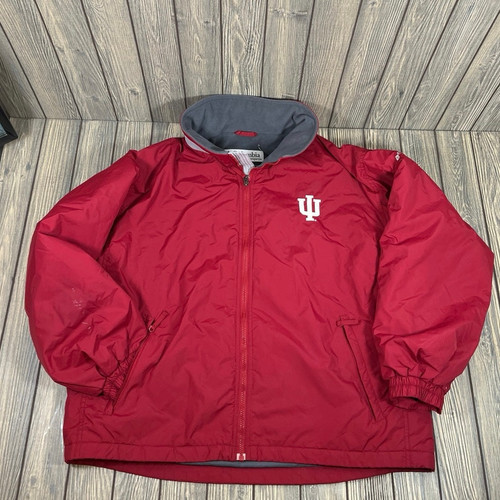 Columbia IU Indiana Hoosiers Softshell Nylon Jacke rot Gr. L Herren Fleece gefüttert - Bild 1 von 8