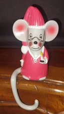 Vtg Christmas Grandma Mouse Shelf Sitter 1981 Sun Hill Industry Stocking Holder
