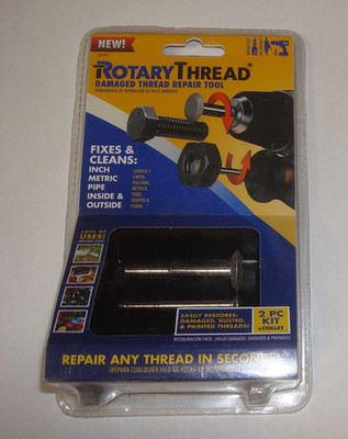 Rotary Thread Damaged Thread Repair Tool. 2 piece kit.  For drill or rotary tool