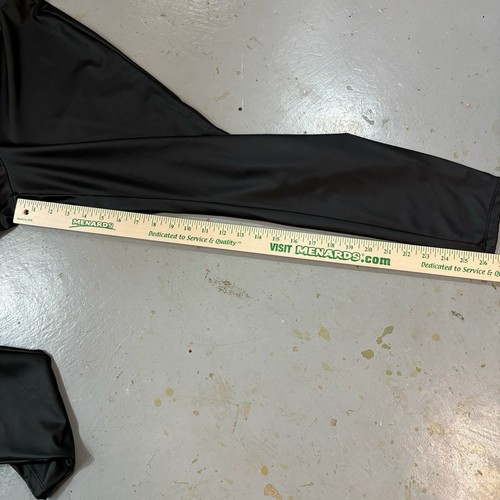 Pantalones tórridos para mujer 1 leggings de cuero sintético al tobillo suaves negros ligeros (847) - Imagen 3 de 13