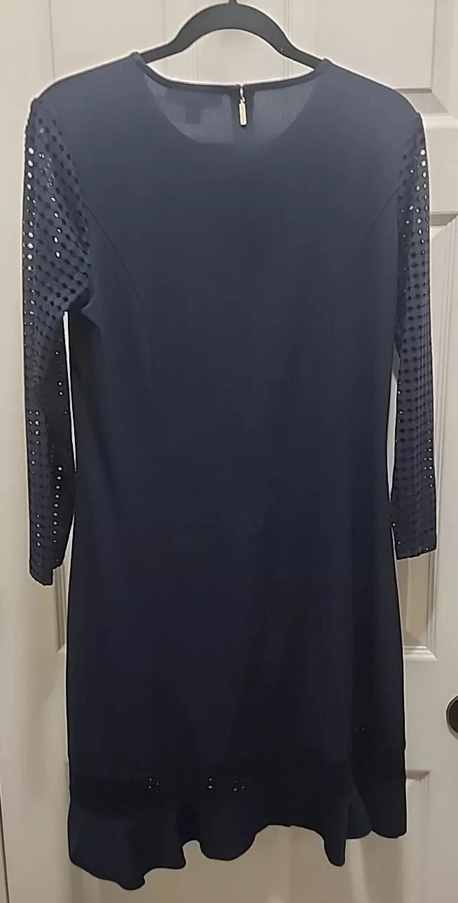 Mini abito donna Michael Kors in velluto con volant e volant nuovo con etichette (L)