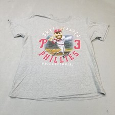 Philadelphia Phillies T-Shirt Men Size L Bryce Harper Short Sleeve Majestic MLB