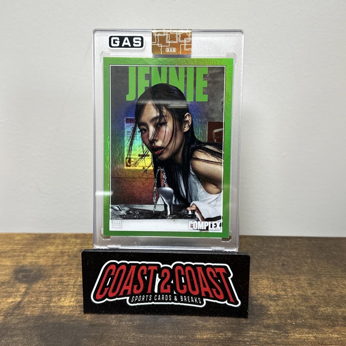タレントカード JENNIE Comple GREEN Foil /75 Blackpink JENNIE KIM 2025 Complex Cover GAS Encased Trading Card GREEN