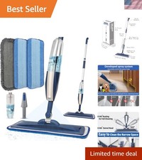 Mops for Floor Cleaning Wet Spray Mop with 14 oz Refillable Bottle and 3 Wash...