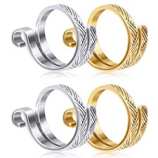 Crochet Rings Metal Yarn Guide Finger Holders Knitting Thimbles