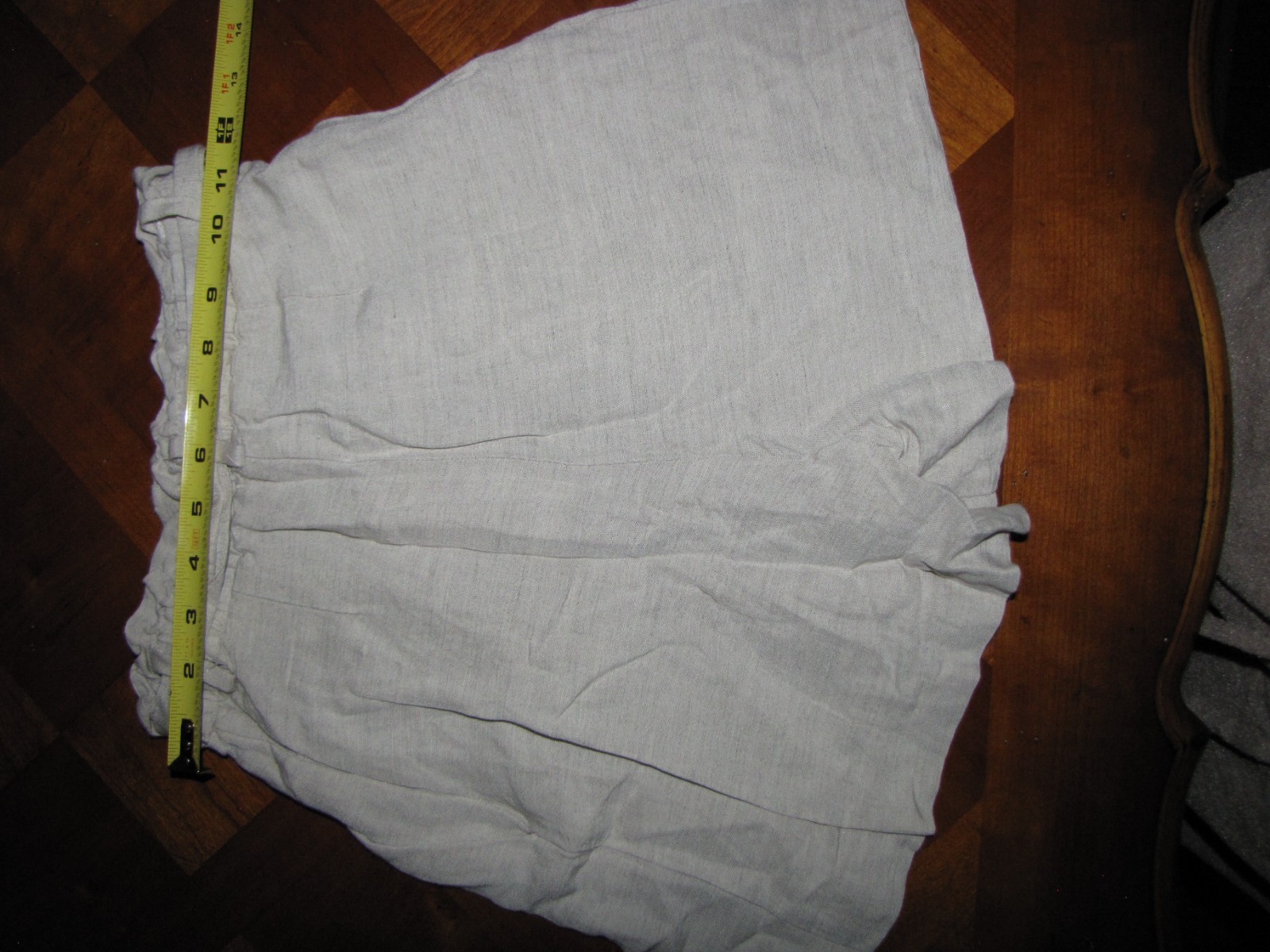 H&M Linen Blend Women's Beige Belted Shorts Size 0 With Pockets thumbnail 5