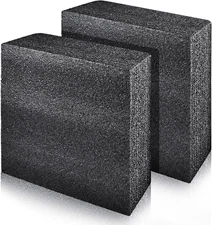 2 PCS Polyethylene Foam Block 12 X 10 X 3.5 in Black Packing Sheet,Thick Foam...