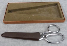 Vintage Gingher Scissors 8" RH Chrome Brazil Blade Guard