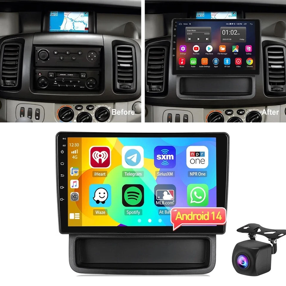 CarPlay 4+64G Android 14 Car Stereo Radio GPS FM For Vauxhall Vivaro A 2010-2014 Foto 2 de 4