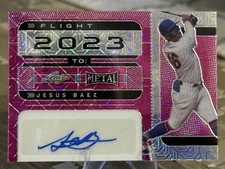 FIRST ON PRINT /3 Jesus Baez 2022 Leaf Metal PINK flight AUTO Cardinals