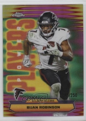 2025 Topps Chrome Power Players Pink Refractor /250 Bijan Robinson #PP-11 10nl